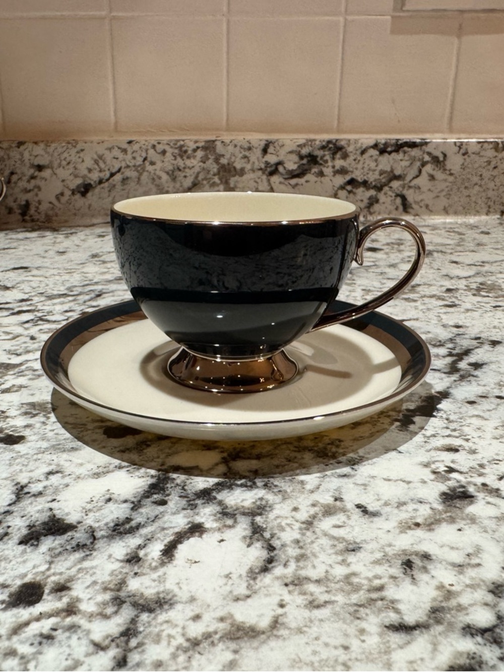 Gorham Black Contessa tea set